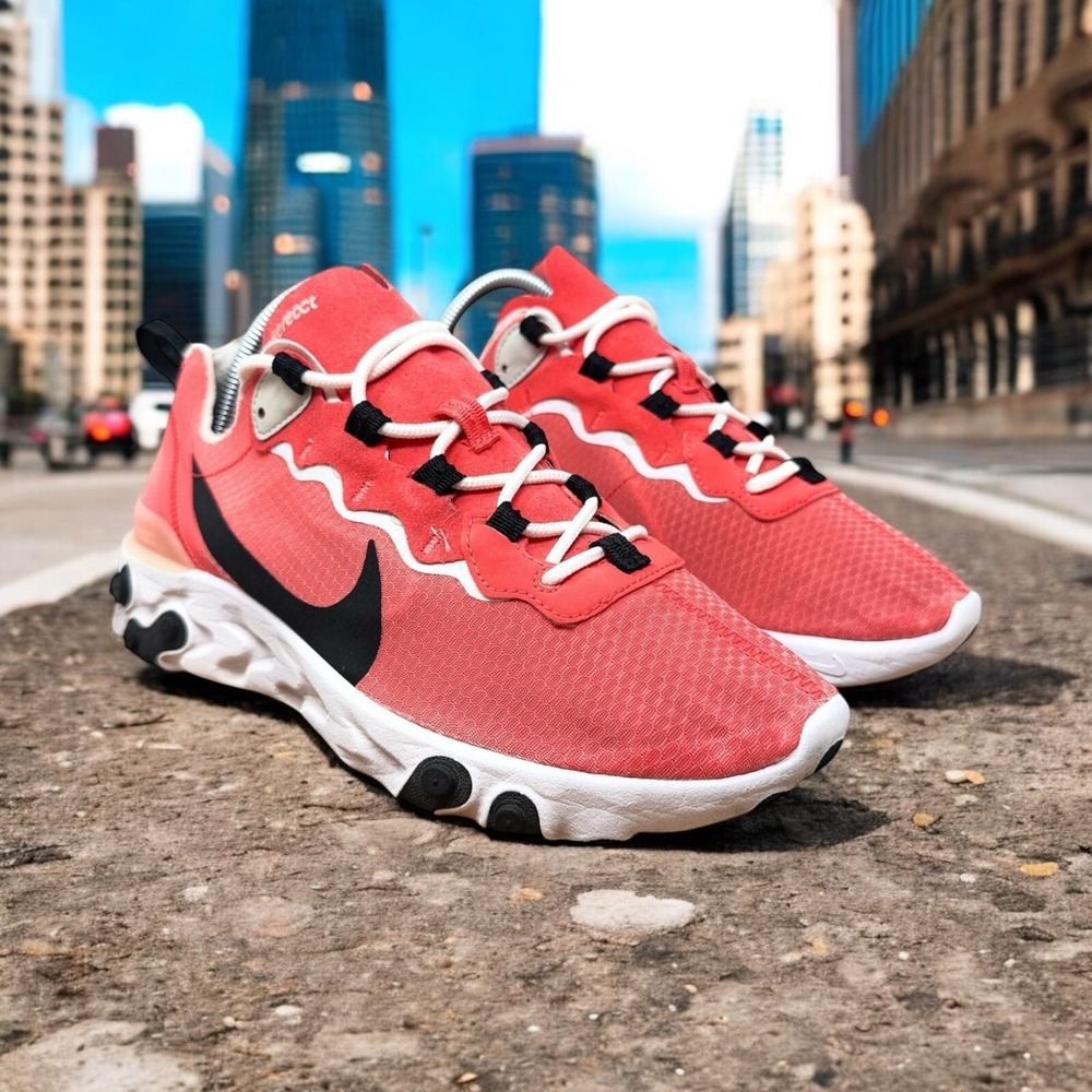 Nike React Element 55 SE Ember Glow M 7.5 W Size 9 Running CI3831-800 Salmon